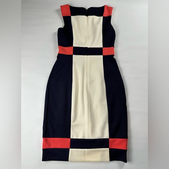 Maggy London color block sleevless boat neck shift dress size 4 - Picture 4 of 9